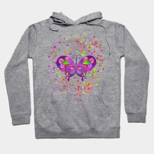 Colorful Butterfly Design - A Playful and Artistic Look Hoodie